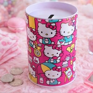 HELLO KITTY Pink All-Over Print Coin Bank | Licensed Sanrio Metal Tin | Y2K Kawa